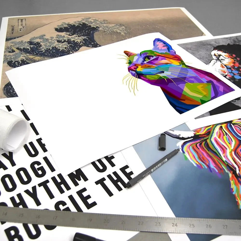 Pop Art Cat Art Print Pop Art Cat Art Print wall art product rainbow zoo / Shutterstock