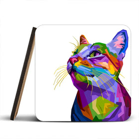 Pop Art Cat Coaster Set Pop Art Cat Coaster Set wall art product Art Print Shop