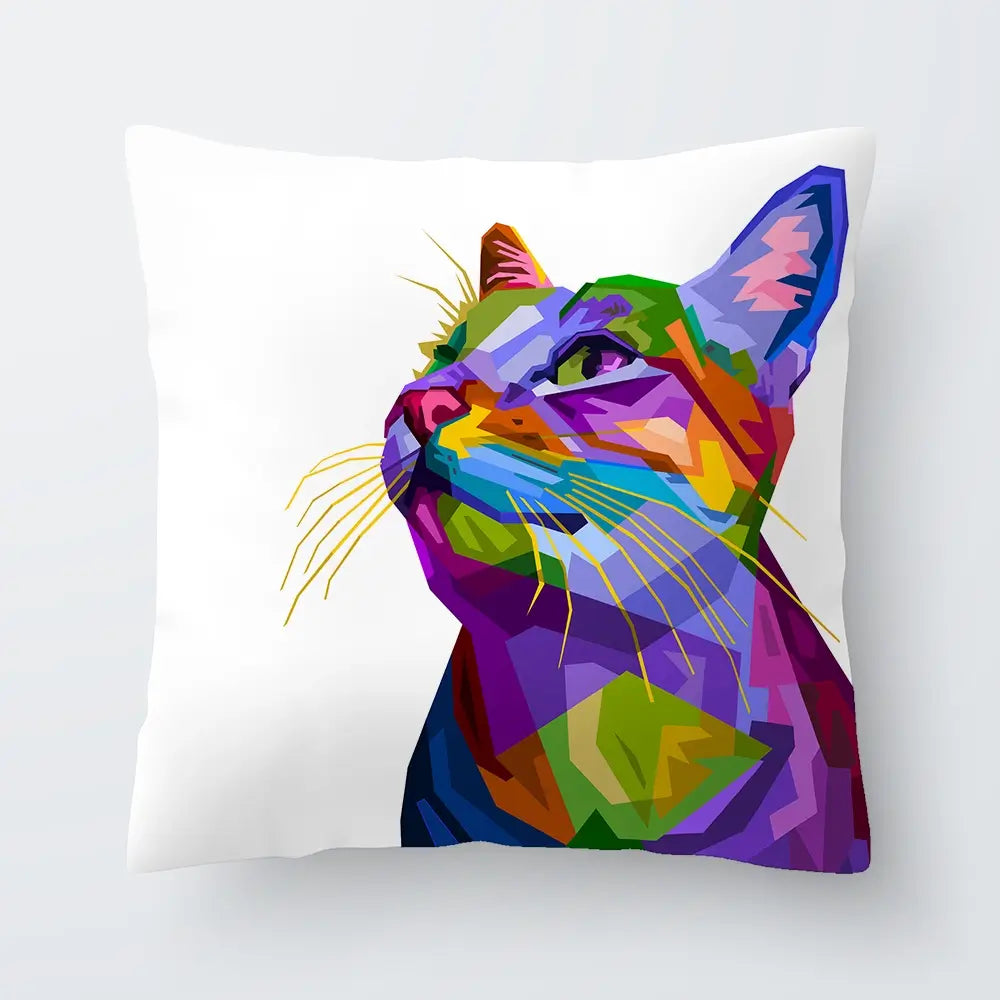 Pop Art Cat Cushion Pop Art Cat Cushion wall art product Art Print Shop