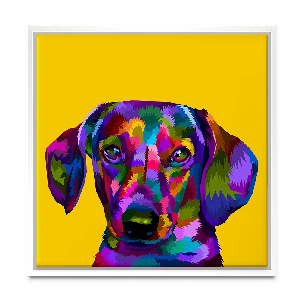 Pop Art Dachshund Canvas Print Pop Art Dachshund Canvas Print wall art product Sultan Receh / Shutterstock