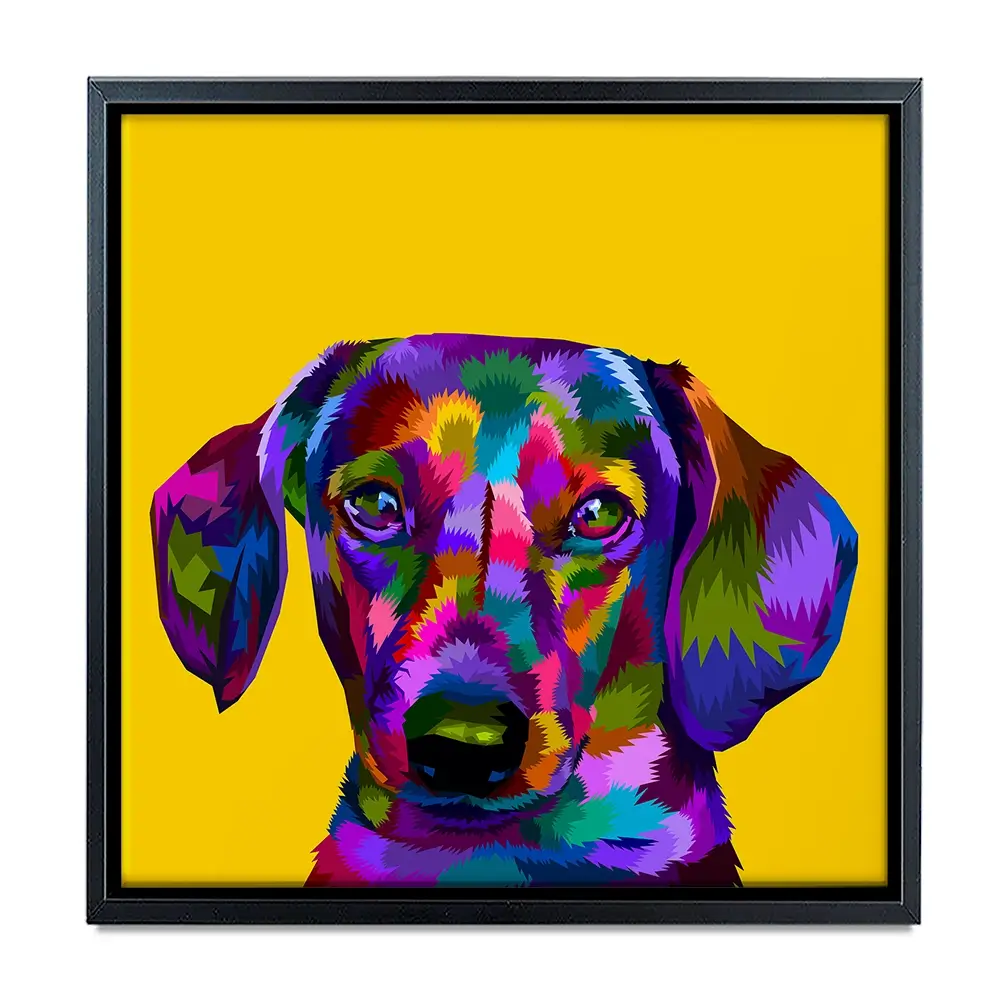 Pop Art Dachshund Canvas Print Pop Art Dachshund Canvas Print wall art product Sultan Receh / Shutterstock
