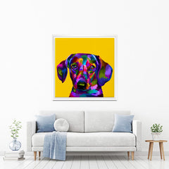 Pop Art Dachshund Canvas Print wall art product Sultan Receh / Shutterstock