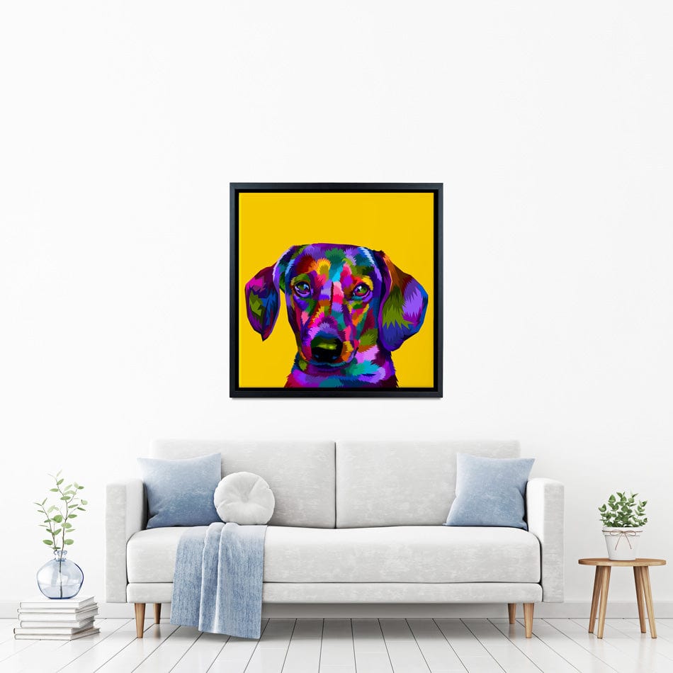 Pop Art Dachshund Canvas Print wall art product Sultan Receh / Shutterstock