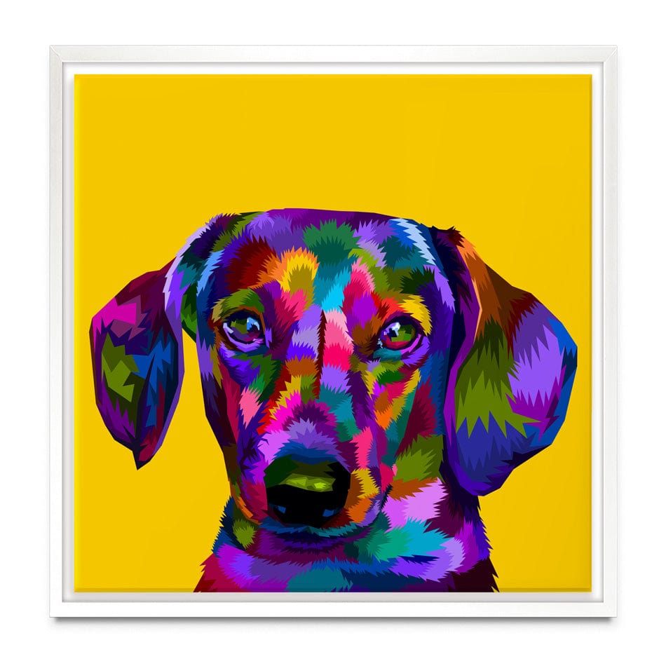 Pop Art Dachshund Canvas Print wall art product Sultan Receh / Shutterstock