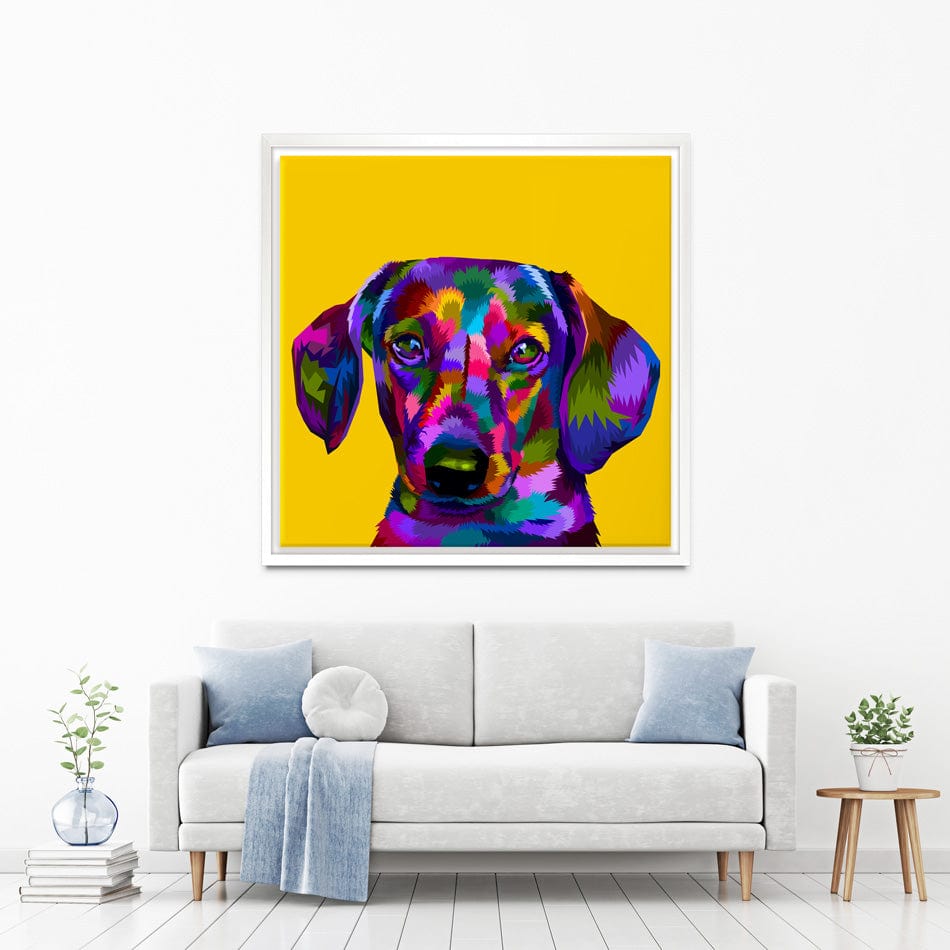 Pop Art Dachshund Canvas Print wall art product Sultan Receh / Shutterstock