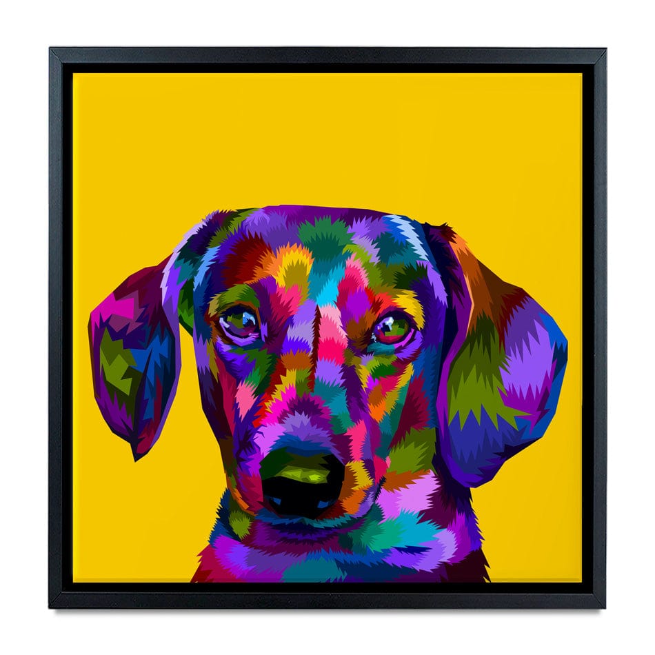 Pop Art Dachshund Canvas Print wall art product Sultan Receh / Shutterstock