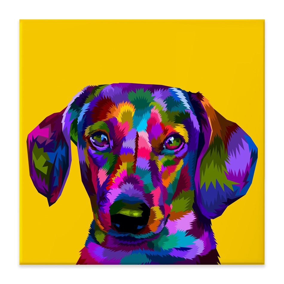 Pop Art Dachshund Canvas Print wall art product Sultan Receh / Shutterstock