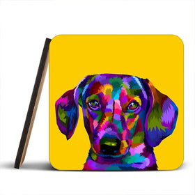 Pop Art Dachshund Coaster Set Rainbow Soul Tree Coaster Set | Rainbow Soul Tree Art Coasters wall art product Sultan Receh / Shutterstock