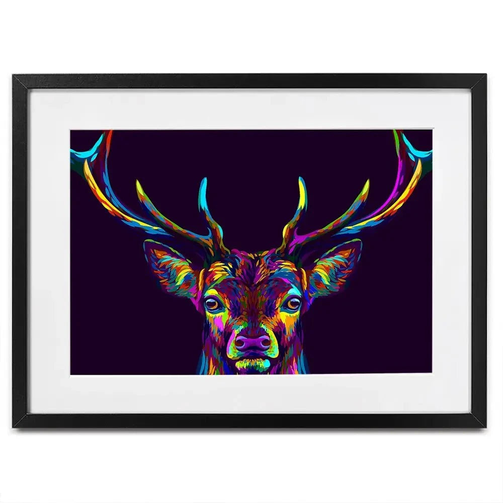 Pop Art Deer Framed Art Print Pop Art Deer Framed Art Print wall art product AnastasiaOsipova / Shutterstock