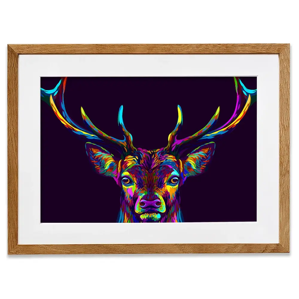 Pop Art Deer Framed Art Print Pop Art Deer Framed Art Print wall art product AnastasiaOsipova / Shutterstock