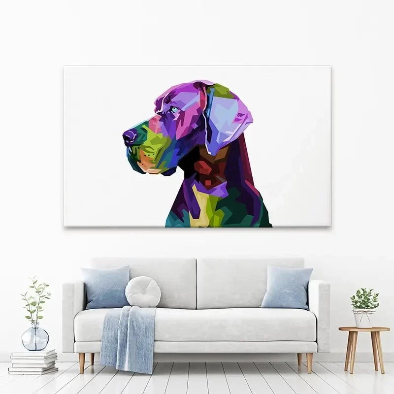 Pop Art Great Dane Canvas Print Pop Art Great Dane Canvas Print wall art product rainbow zoo / Shutterstock