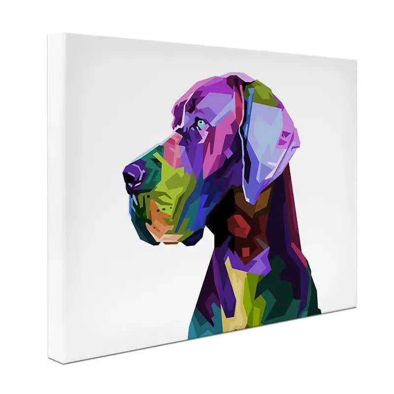 Pop Art Great Dane Canvas Print Pop Art Great Dane Canvas Print wall art product rainbow zoo / Shutterstock