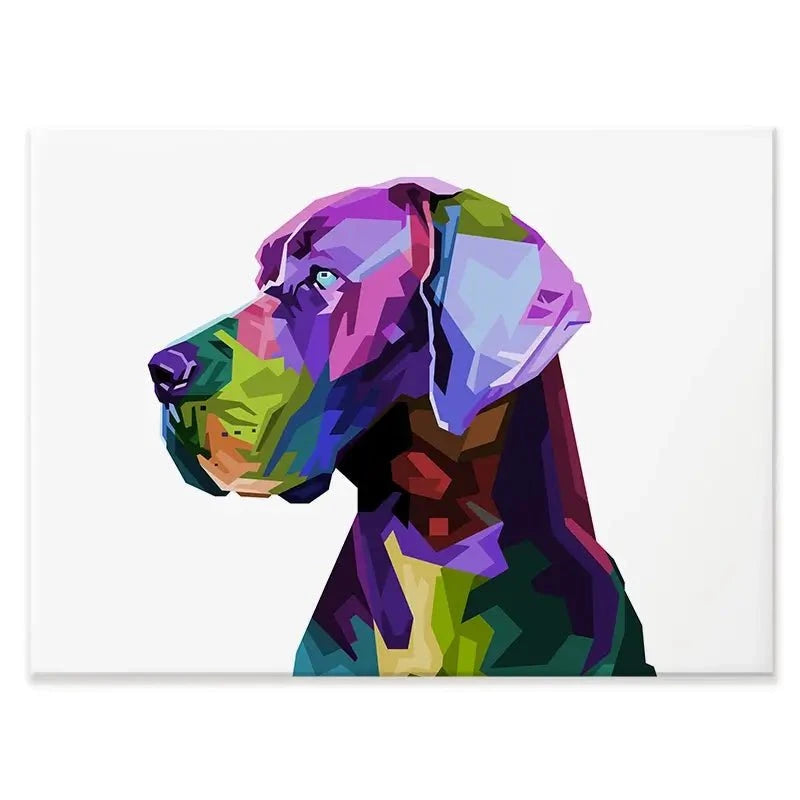 Pop Art Great Dane Canvas Print Pop Art Great Dane Canvas Print wall art product rainbow zoo / Shutterstock