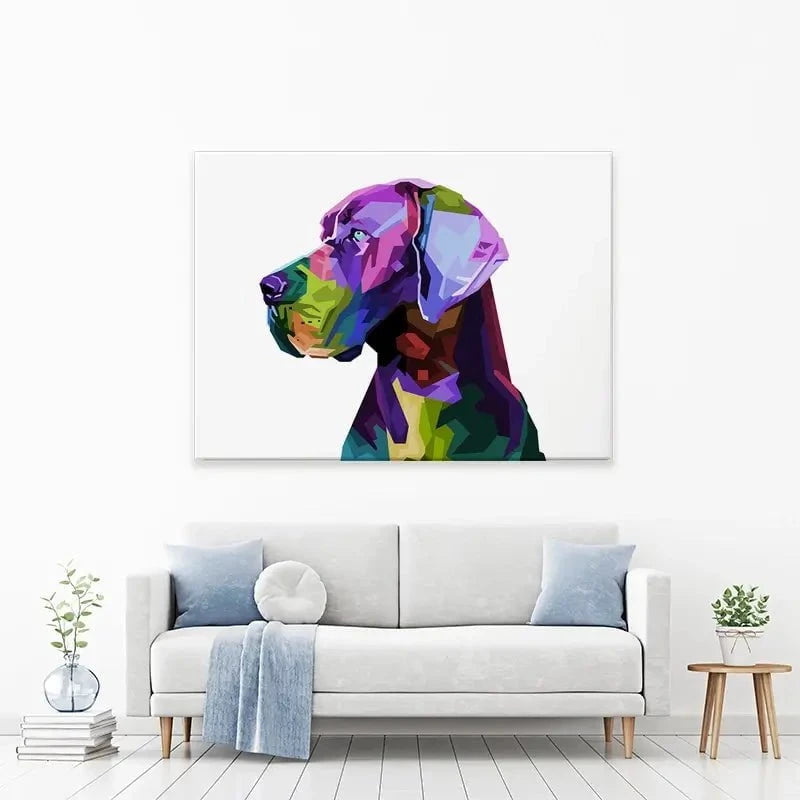 Pop Art Great Dane Canvas Print Pop Art Great Dane Canvas Print wall art product rainbow zoo / Shutterstock