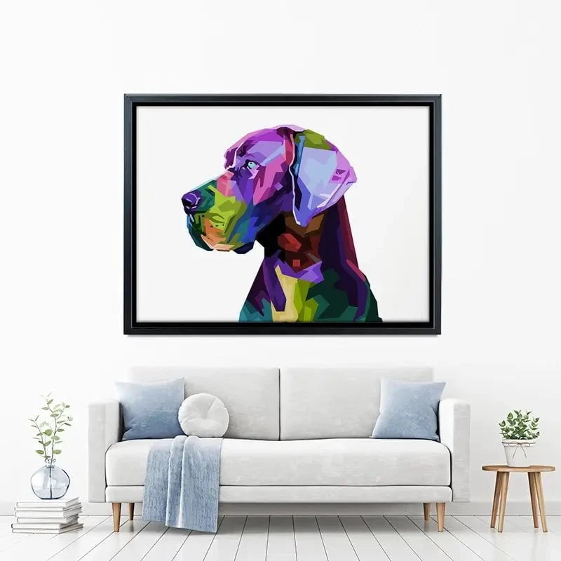 Pop Art Great Dane Canvas Print Pop Art Great Dane Canvas Print wall art product rainbow zoo / Shutterstock