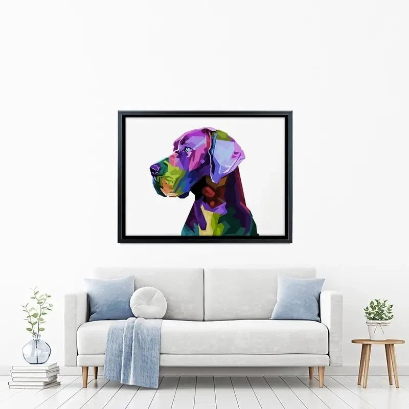 Pop Art Great Dane Canvas Print Pop Art Great Dane Canvas Print wall art product rainbow zoo / Shutterstock
