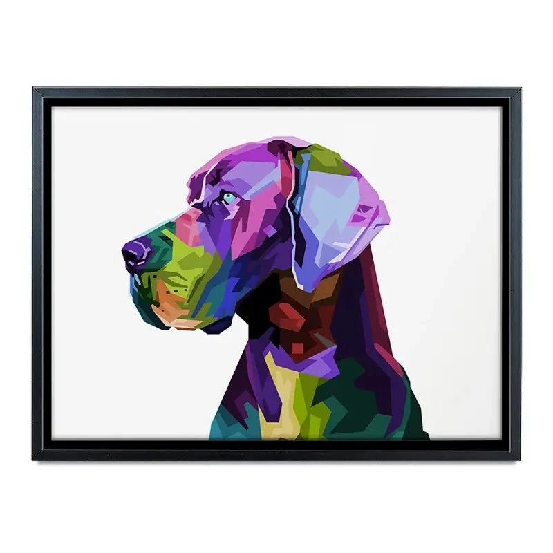 Pop Art Great Dane Canvas Print Pop Art Great Dane Canvas Print wall art product rainbow zoo / Shutterstock