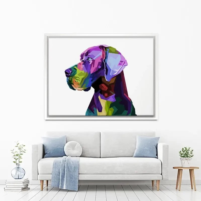 Pop Art Great Dane Canvas Print Pop Art Great Dane Canvas Print wall art product rainbow zoo / Shutterstock