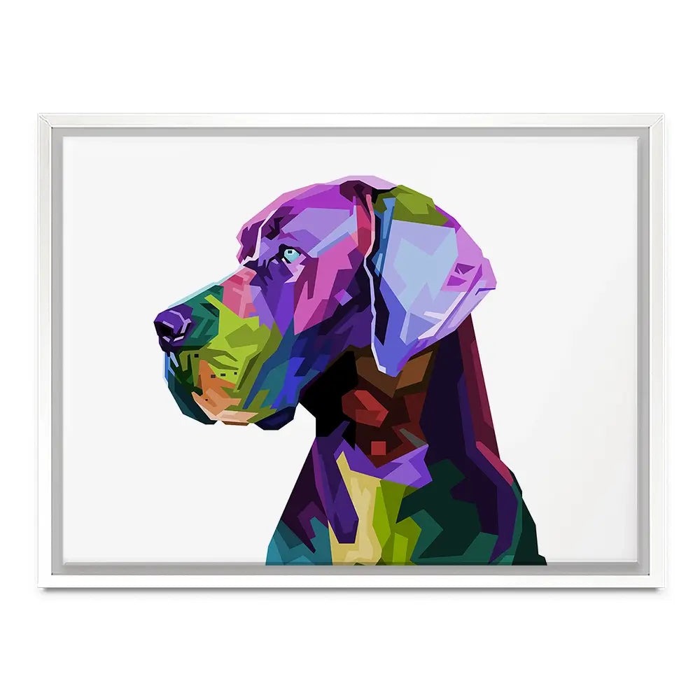 Pop Art Great Dane Canvas Print Pop Art Great Dane Canvas Print wall art product rainbow zoo / Shutterstock