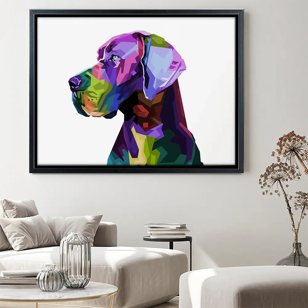 Pop Art Great Dane Canvas Print Pop Art Great Dane Canvas Print wall art product rainbow zoo / Shutterstock