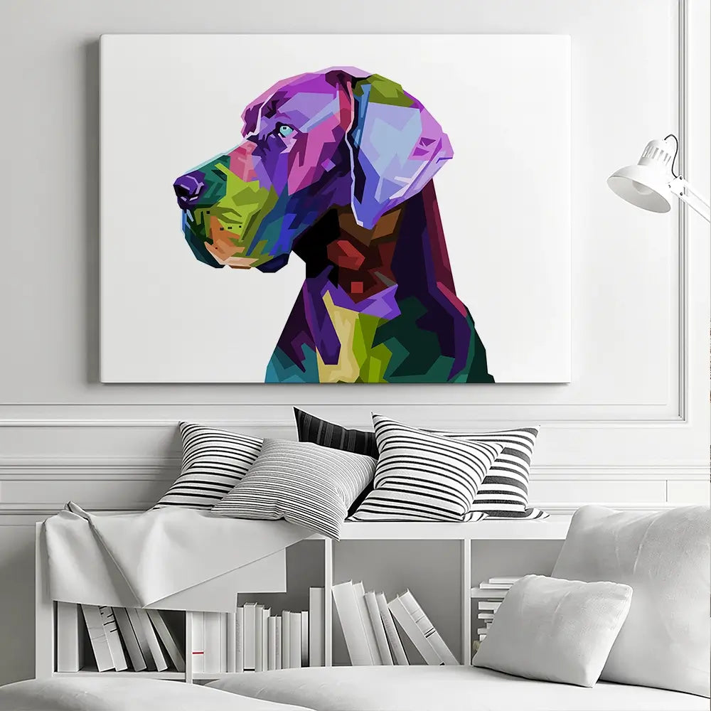 Pop Art Great Dane Canvas Print Pop Art Great Dane Canvas Print wall art product rainbow zoo / Shutterstock