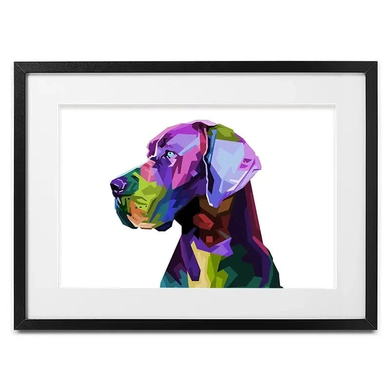 Pop Art Great Dane Framed Art Print Pop Art Great Dane Framed Art Print wall art product rainbow zoo / Shutterstock