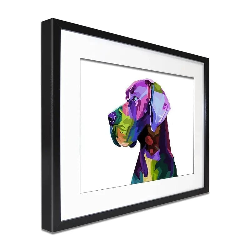 Pop Art Great Dane Framed Art Print Pop Art Great Dane Framed Art Print wall art product rainbow zoo / Shutterstock