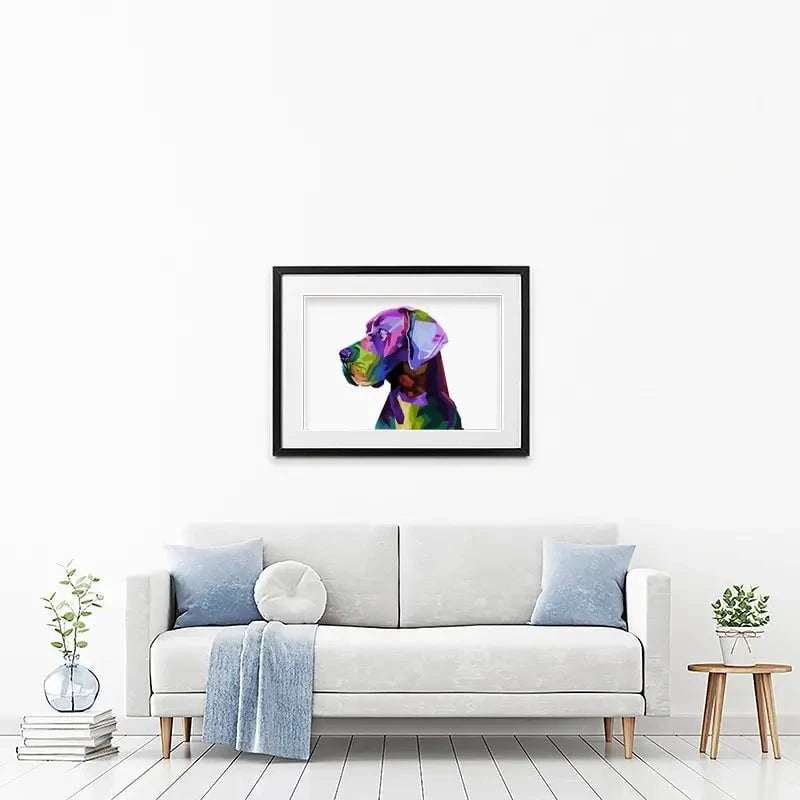 Pop Art Great Dane Framed Art Print Pop Art Great Dane Framed Art Print wall art product rainbow zoo / Shutterstock