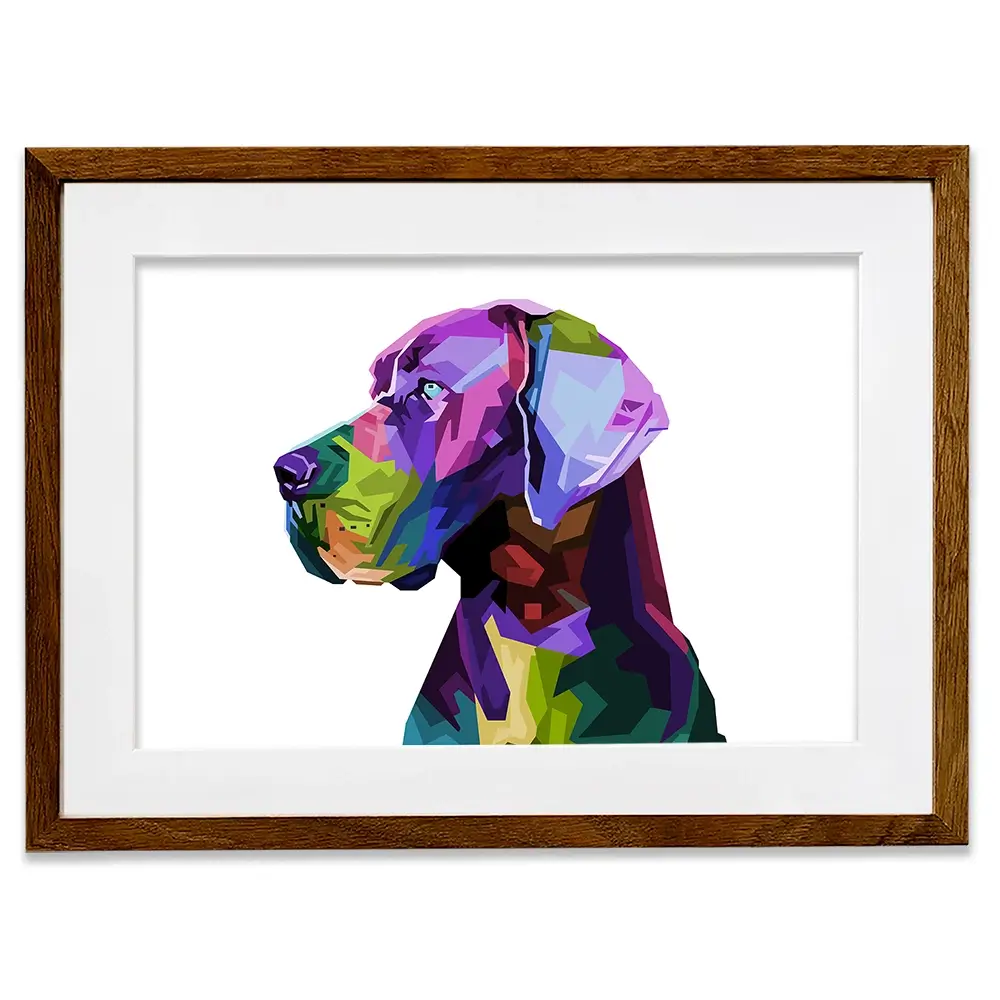 Pop Art Great Dane Framed Art Print Pop Art Great Dane Framed Art Print wall art product rainbow zoo / Shutterstock
