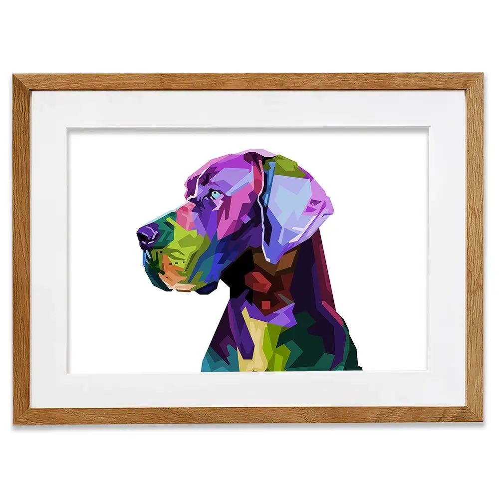 Pop Art Great Dane Framed Art Print Pop Art Great Dane Framed Art Print wall art product rainbow zoo / Shutterstock