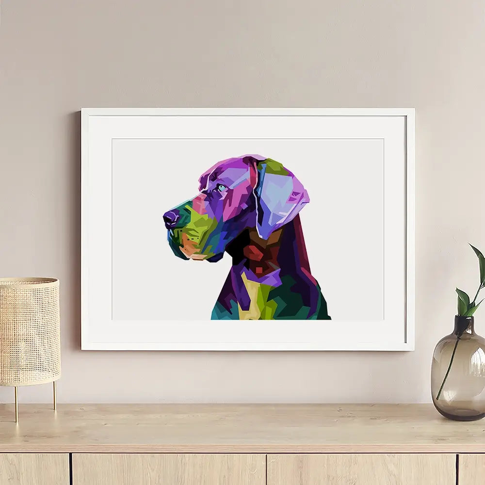 Pop Art Great Dane Framed Art Print Pop Art Great Dane Framed Art Print wall art product rainbow zoo / Shutterstock