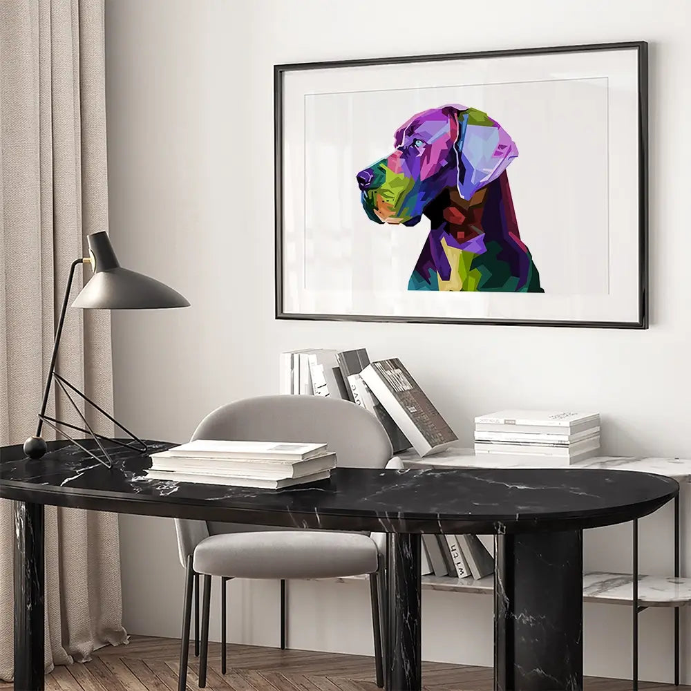 Pop Art Great Dane Framed Art Print Pop Art Great Dane Framed Art Print wall art product rainbow zoo / Shutterstock