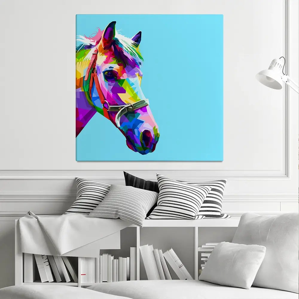 Pop Art Horse Canvas Print Pop Art Horse Canvas Print wall art product rainbow zoo / Shutterstock