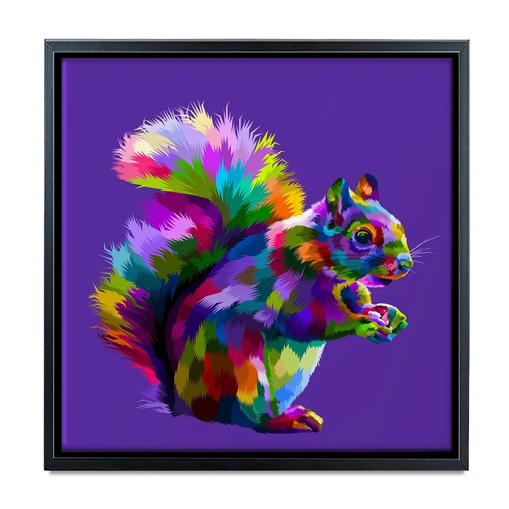 Pop Art Squirrel Canvas Print Pop Art Squirrel Canvas Print wall art product rainbow zoo / Shutterstock