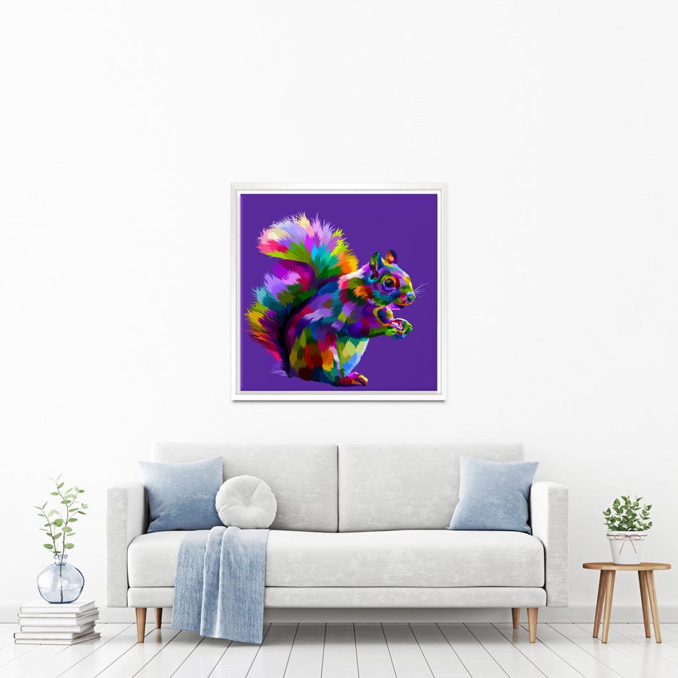 Pop Art Squirrel Canvas Print wall art product rainbow zoo / Shutterstock