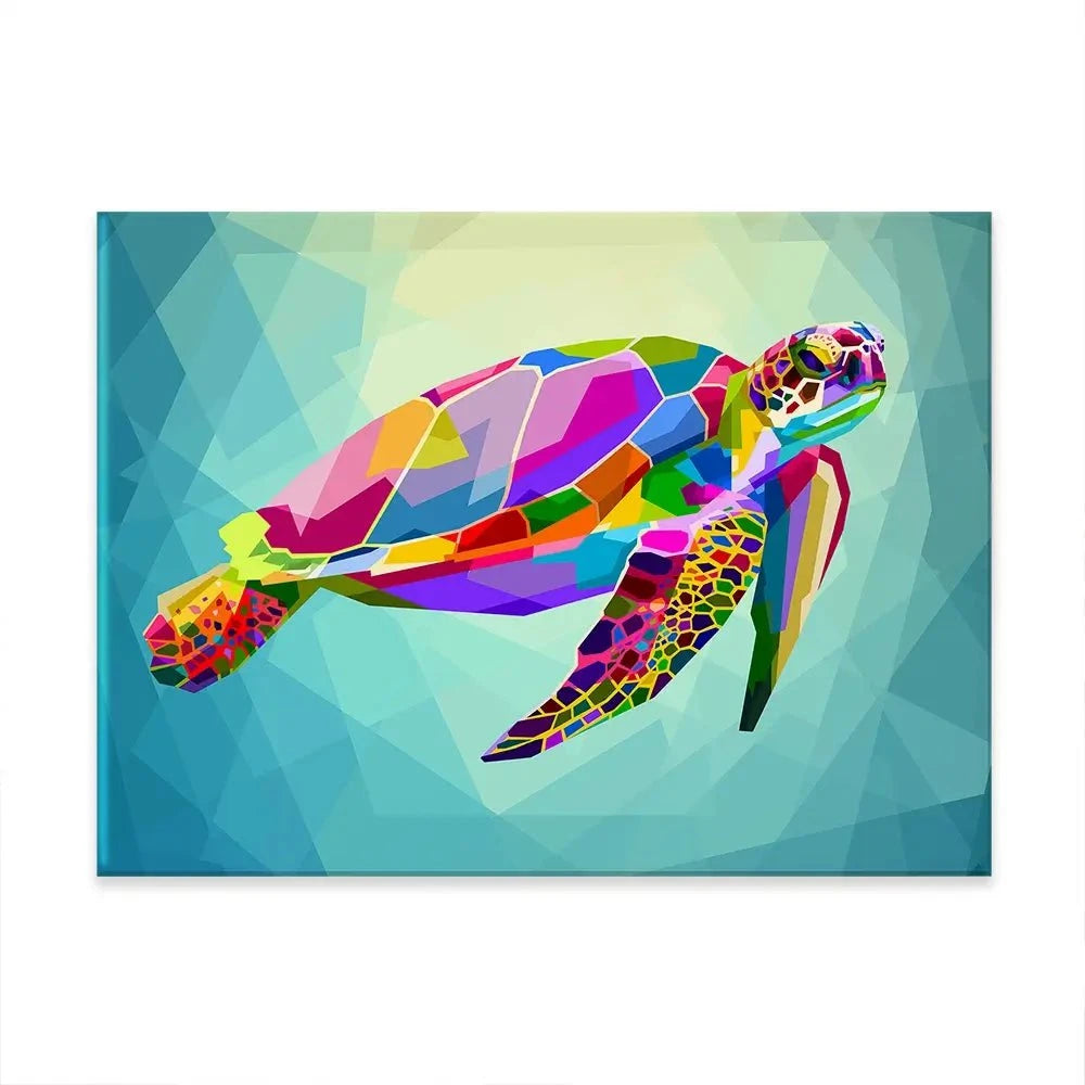 Pop Art Turtle Canvas Print Pop Art Turtle Canvas Print wall art product rainbow zoo / Shutterstock