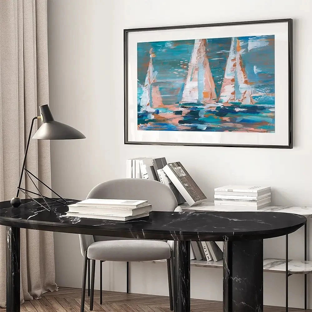 Pop Regatta 2 Framed Art Print Pop Regatta 2 Framed Art Print wall art product Ethan Harper