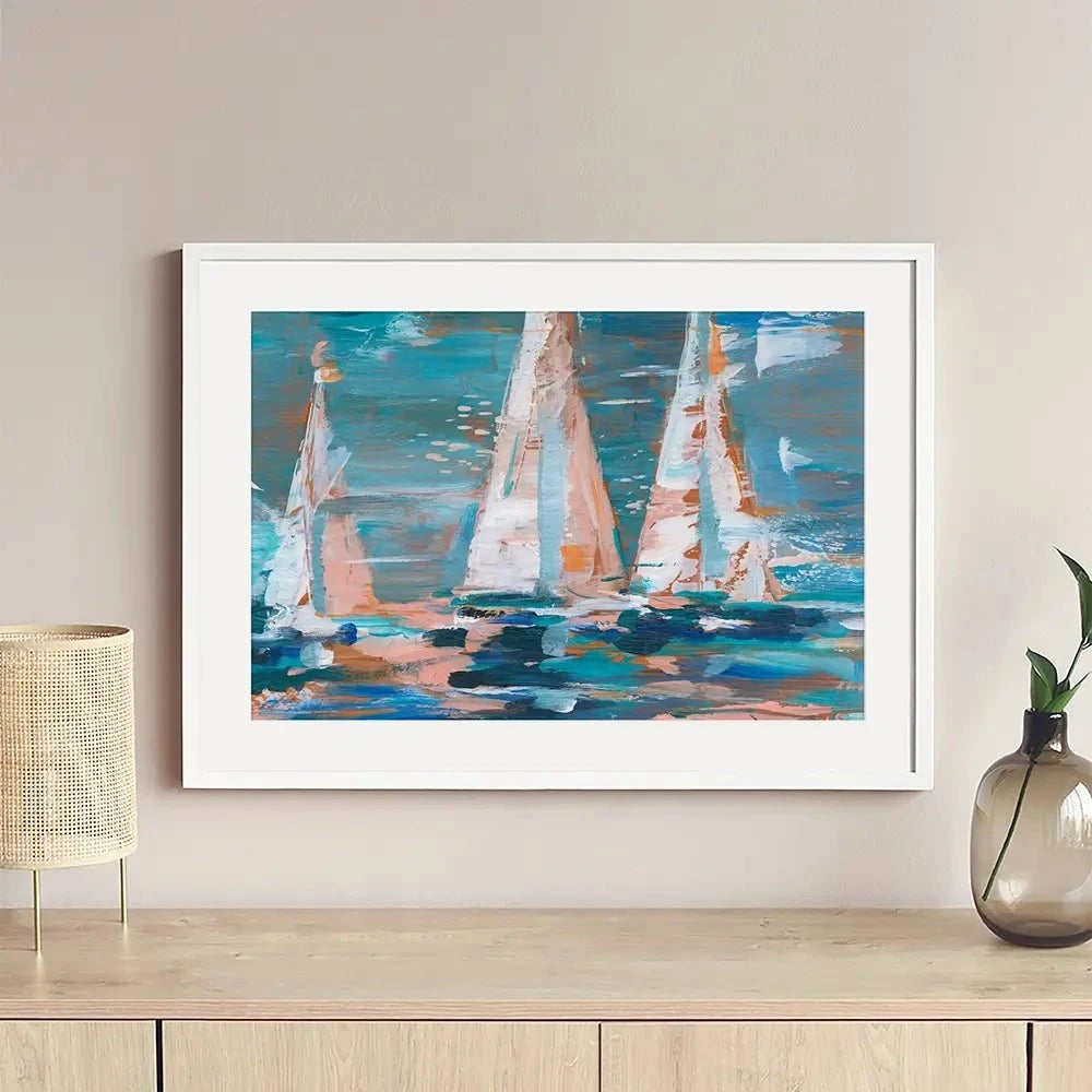 Pop Regatta 2 Framed Art Print Pop Regatta 2 Framed Art Print wall art product Ethan Harper