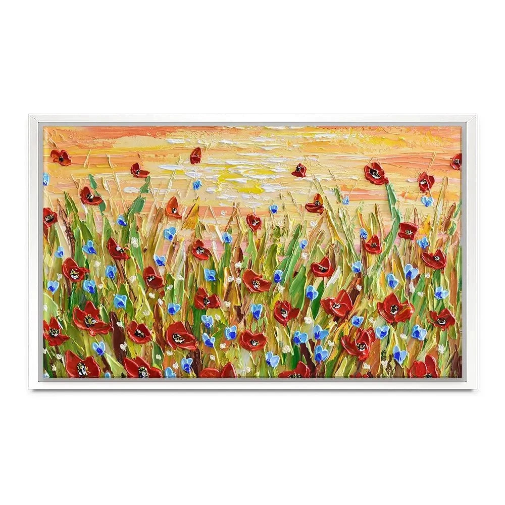 Poppies At Sunset Canvas Print Poppies At Sunset Canvas Print wall art product Olga Tkachyk