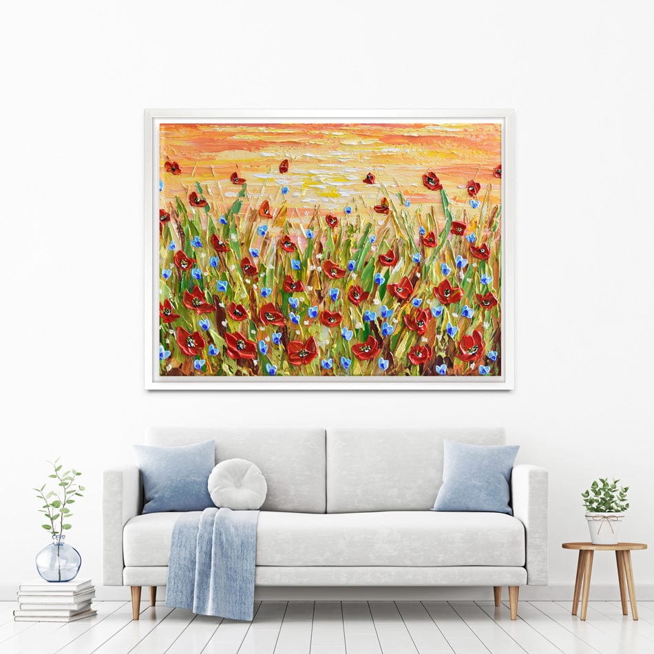 Poppies At Sunset Canvas Print wall art product Olga Tkachyk
