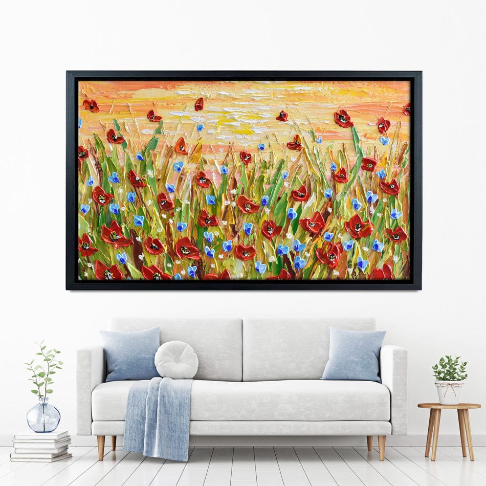 Poppies At Sunset Canvas Print wall art product Olga Tkachyk
