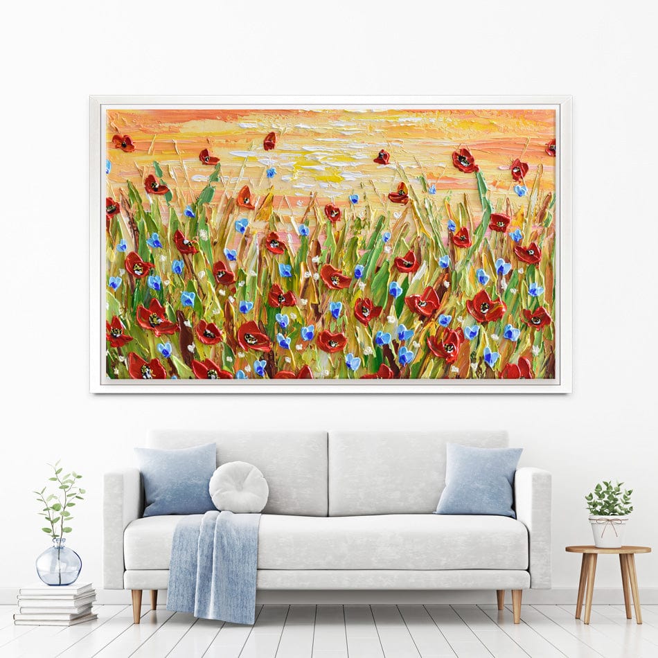 Poppies At Sunset Canvas Print wall art product Olga Tkachyk
