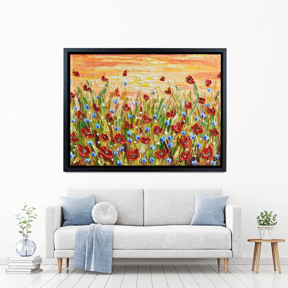Poppies At Sunset Canvas Print wall art product Olga Tkachyk