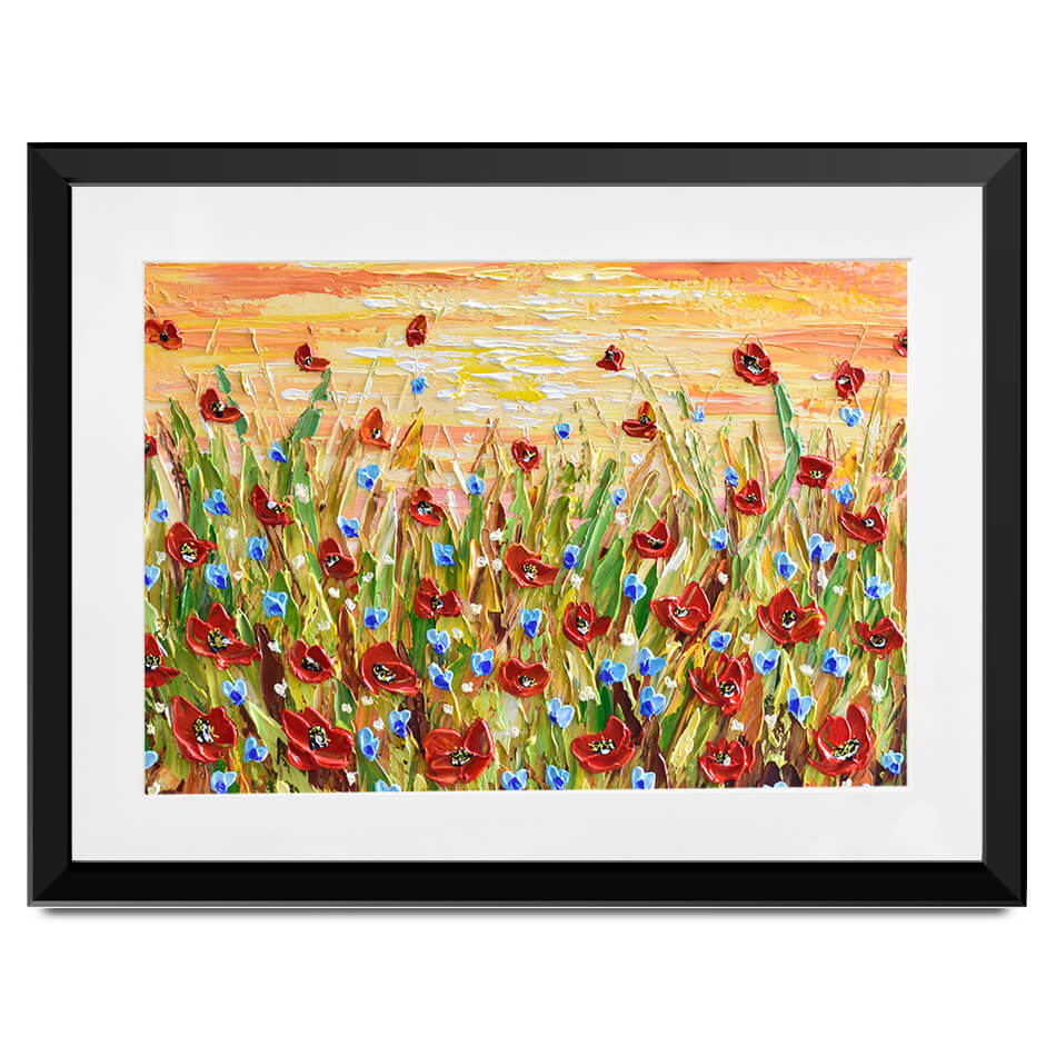 Poppies At Sunset Framed Art Print Poppies At Sunset Framed Art Print wall art product Olga Tkachyk