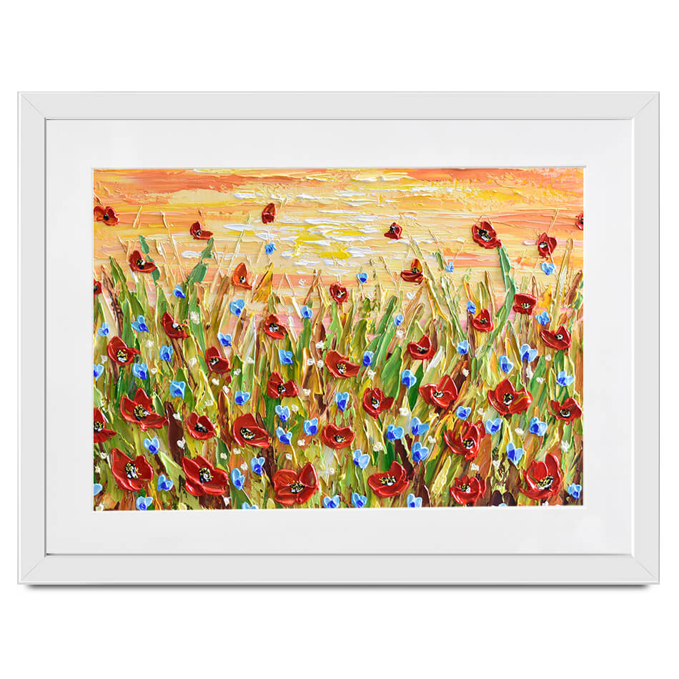 Poppies At Sunset Framed Art Print Poppies At Sunset Framed Art Print wall art product Olga Tkachyk