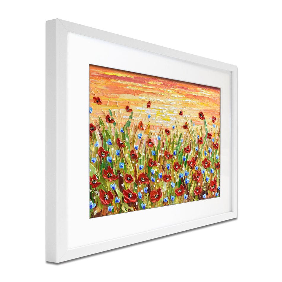 Poppies At Sunset Framed Art Print wall art product Olga Tkachyk