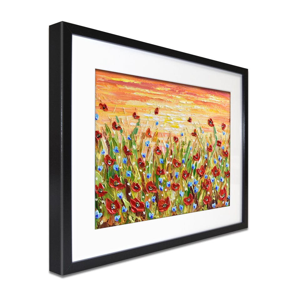 Poppies At Sunset Framed Art Print wall art product Olga Tkachyk
