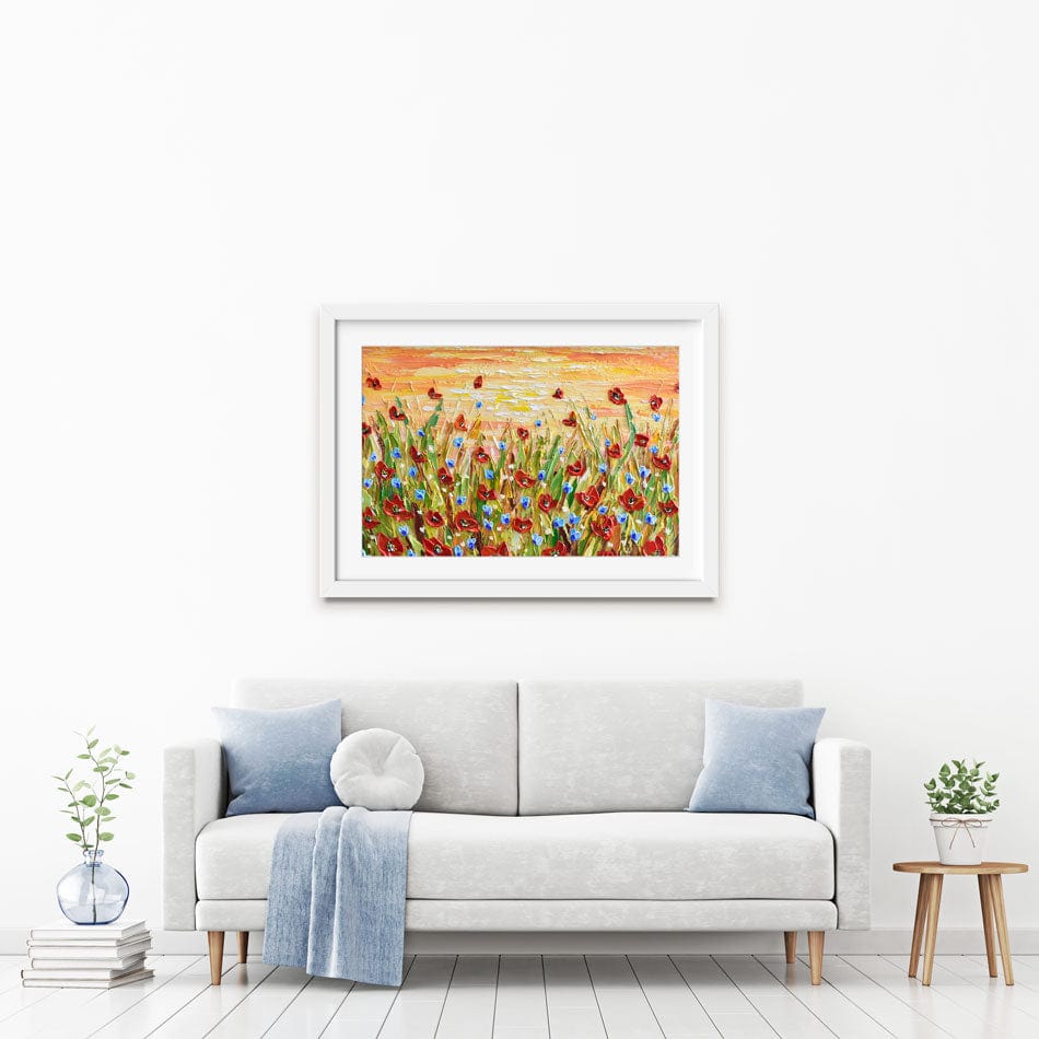 Poppies At Sunset Framed Art Print wall art product Olga Tkachyk
