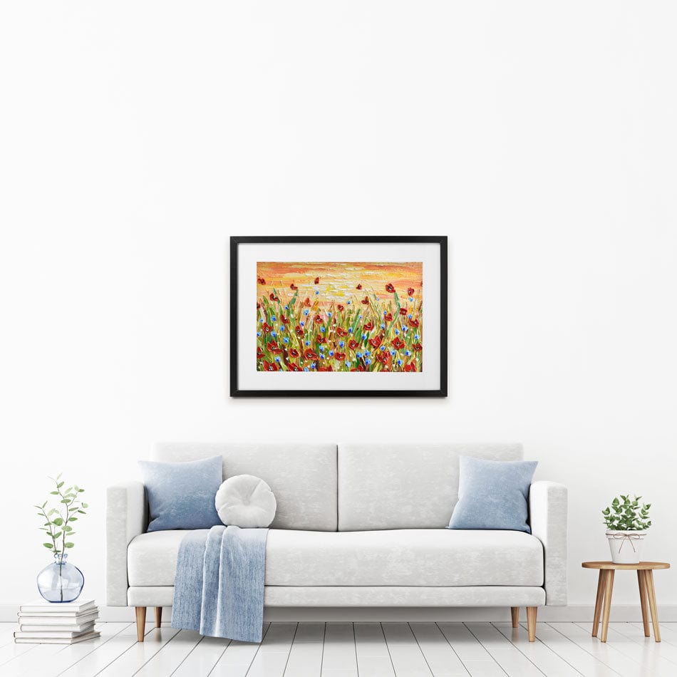 Poppies At Sunset Framed Art Print wall art product Olga Tkachyk