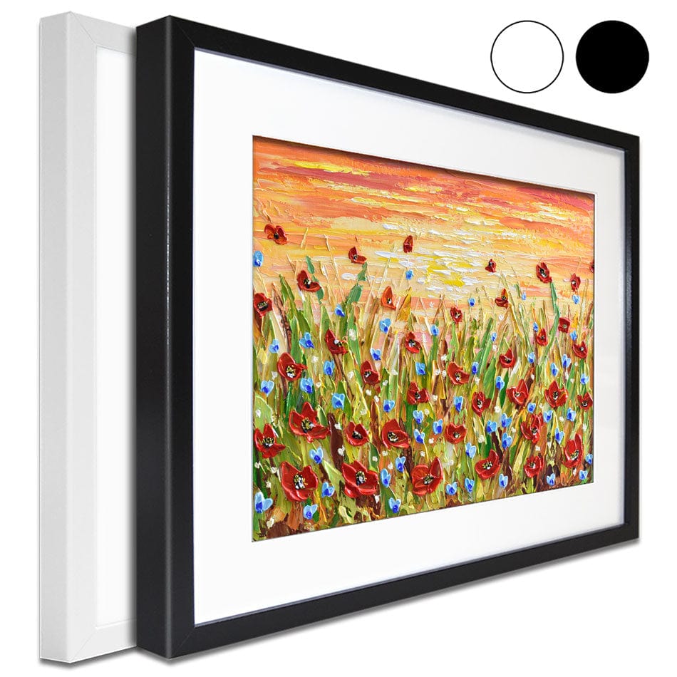 Poppies At Sunset Framed Art Print wall art product Olga Tkachyk